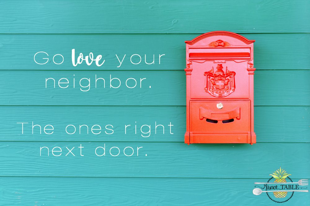 Red mailbox with green wood, vintage style